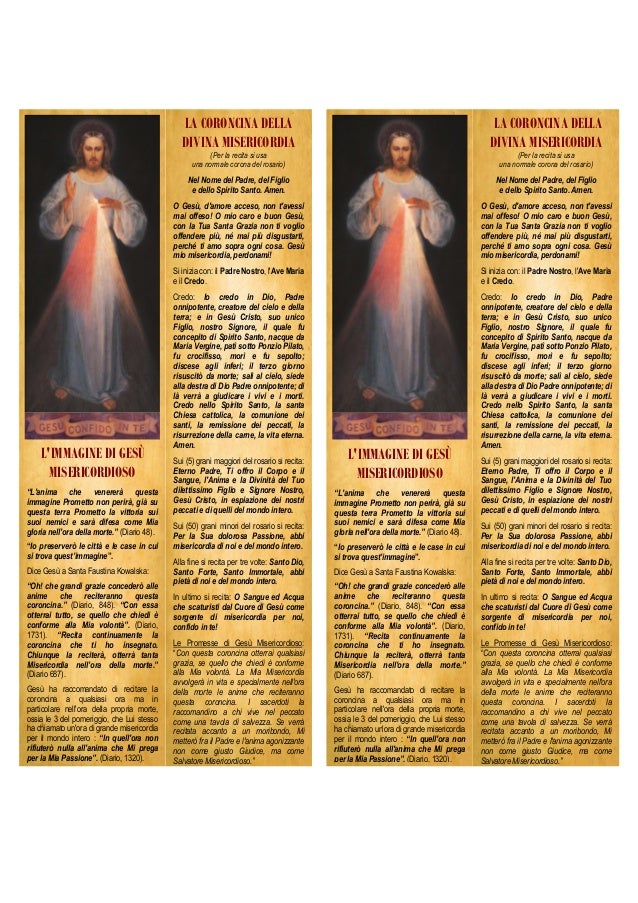 SCARICA CORONCINA DELLA DIVINA MISERICORDIA